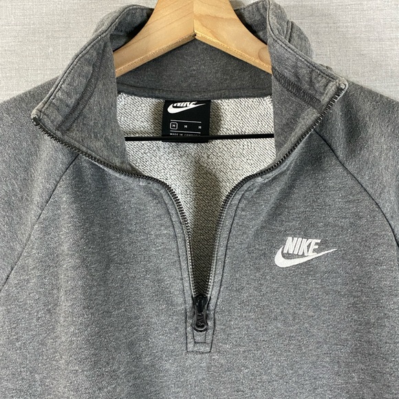 Nike Men’s Sportswear Club Fleece Half-zip Sweatshirt in Gray Size Medium - Picture 3 of 7